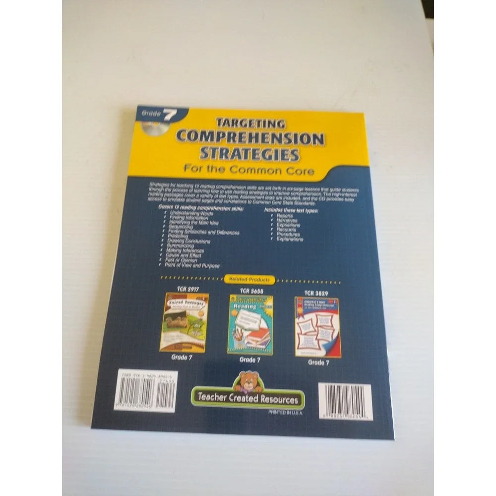 Targeting Comprehension Strategies for the Common Core Grd 7 by Teacher Created‎